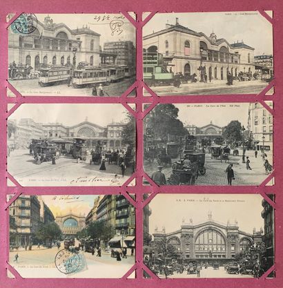 null Gare de Paris : lot de cartes postales anciennes sur les gares Parisienne, de...