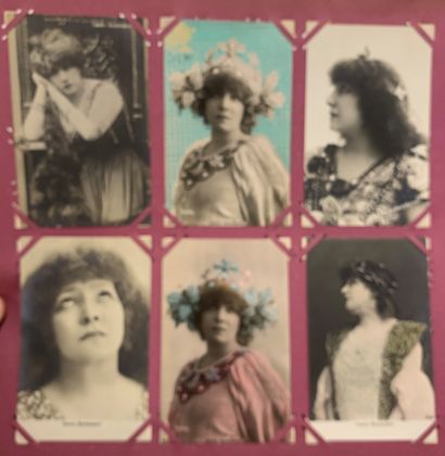 null Sarah Bernhardt : lot de cartes postales anciennes sur la comédienne Sarah Bernhardt....