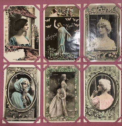 null Cavaliéri: lot of old postcards about the soprano Cavaliéri. Many portraits,...