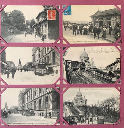 Gare de Paris : lot de cartes postales anciennes...