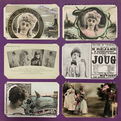 null Réjane Porel Gabrielle-Charlotte Réju) : lot de cartes postales anciennes sur...