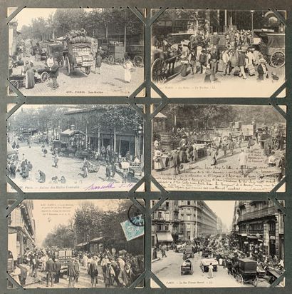 null Foires et Halles de Paris : lot de cartes postales anciennes sur les foires...
