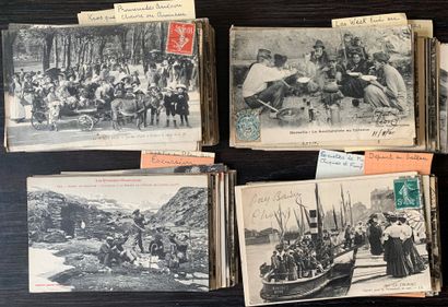 null Loisirs, fêtes de villes et villages dans les années 1900 : Lot de cartes postales...