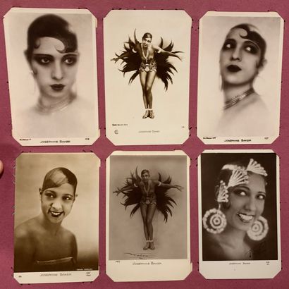 null Joséphine Baker : lot de cartes postales anciennes sur l’artiste, danseuse de...