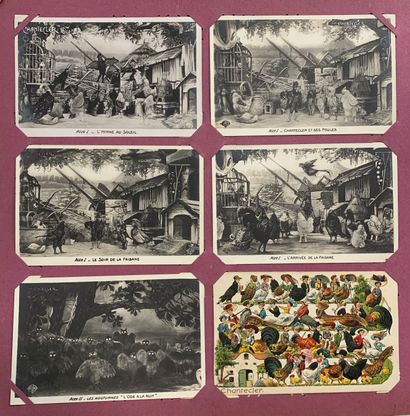 null Edmond Rostand : lot de cartes postales anciennes d’Edmond Rostand et ses pièces...