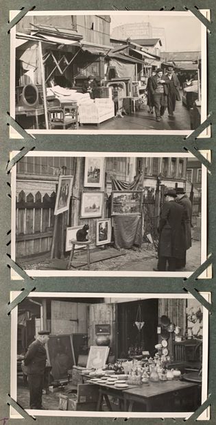null Marchés aux puces Parisiens : lot de cartes postales anciennes sur les marchés...