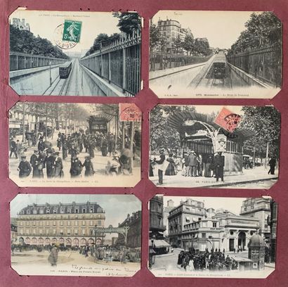 null Premières stations du métro Parisiens : lot de cartes postales anciennes représentant...