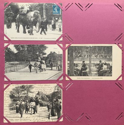 null Jardin d’acclimatation, Zoo humain : lot de cartes postales anciennes sur le...