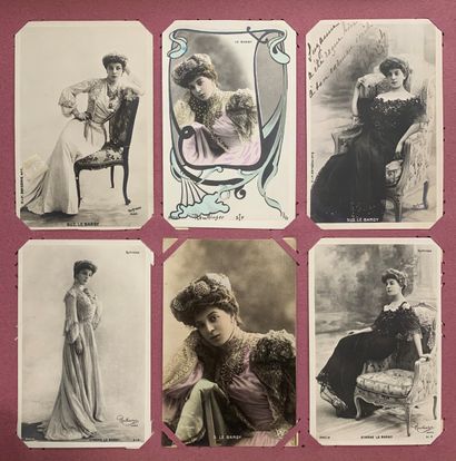 null Comédiennes et chanteuses : lot de cartes postales sur les actrices et chanteuses...
