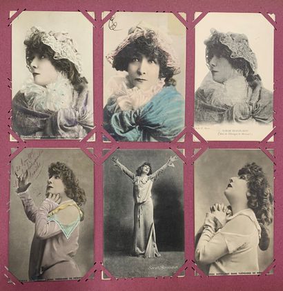 null Sarah Bernhardt : lot de cartes postales anciennes sur la comédienne Sarah Bernhardt....