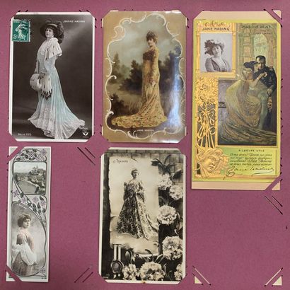 null Comédiennes et chanteuses : lot de cartes postales sur les actrices et chanteuses...