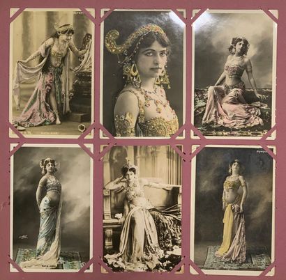 Mata Hari : lot de cartes postales anciennes...