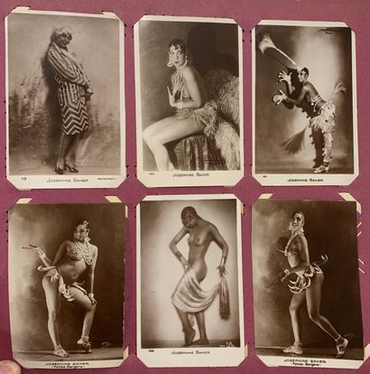 null Joséphine Baker : lot de cartes postales anciennes sur l’artiste, danseuse de...