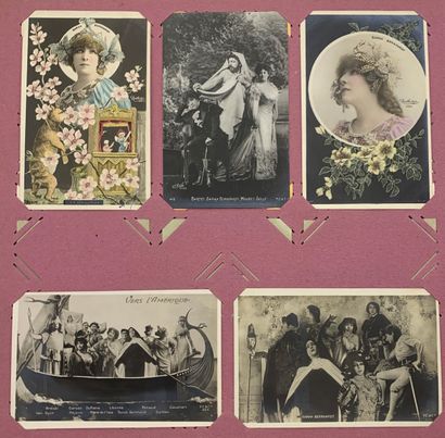 null Sarah Bernhardt : lot de cartes postales anciennes sur la comédienne Sarah Bernhardt....