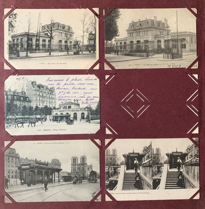 null Gare de Paris : lot de cartes postales anciennes sur les gares Parisienne, de...