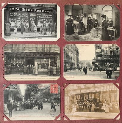 null Grands magasins de Paris : lot de cartes postales anciennes sur les grands magasin...
