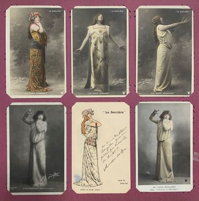 null Sarah Bernhardt : lot de cartes postales anciennes sur la comédienne Sarah Bernhardt....