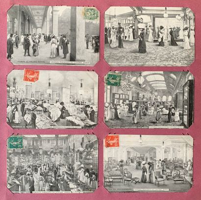 null Grands magasins de Paris : lot de cartes postales anciennes sur les grands magasin...