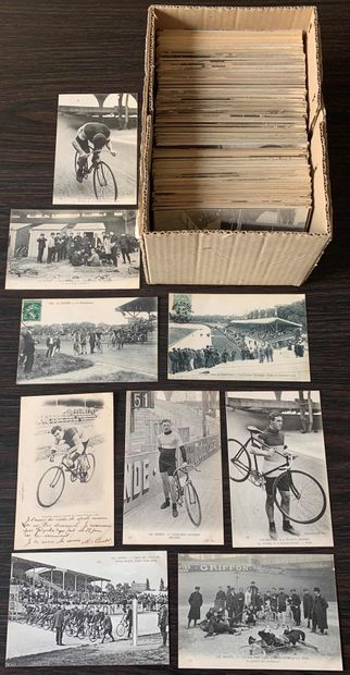Cyclisme, vélo : Lot de cartes postales anciennes...
