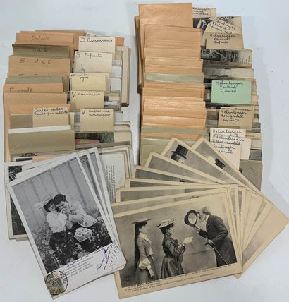 null Fantaisies : lot de cartes postales anciennes classées par éditeurs et par séries :...