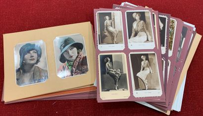 null Greta Garbo : lot de cartes postales anciennes sur l’actrice Greta Garbo. Portraits...