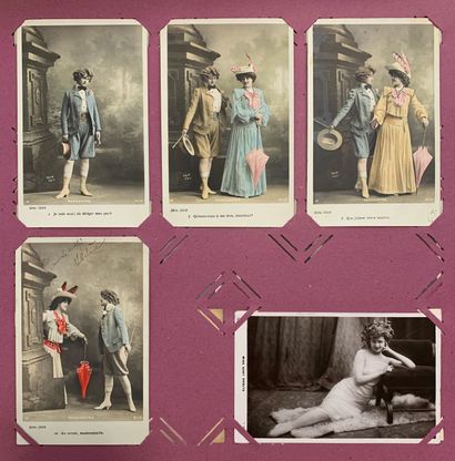 null Comédiennes et chanteuses : lot de cartes postales sur les actrices et chanteuses...