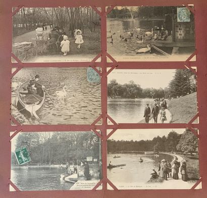 null Bois de Boulogne : lot de cartes postales anciennes sur le Bois de Boulogne...