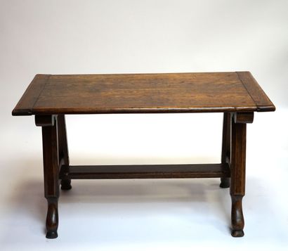 null TABLE en bois naturel de style renaissance rustique. 72 x 125 x 65 cm