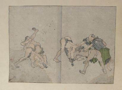 Ooishi Matora (1792-1833) d'après. Lutteurs....