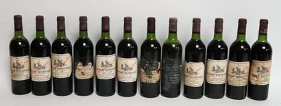Douze bouteilles CHATEAU BEYCHEVELLE 1976....