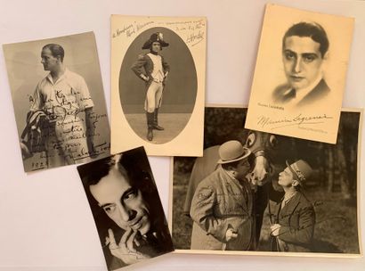 null Lot of 8 silver photographic prints of pre-war actors: photographic portraits...