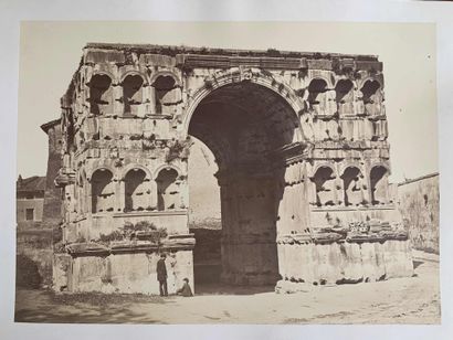 null Italy, Rome, The Arch of Janus. Large photographic print on albumen paper, mounted...