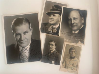 null Lot of 7 silver photographic prints of pre-war actors: photographic portraits...