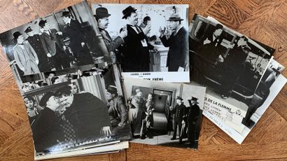 null Laurel and Hardy: Important lot of about 80 silver photographic prints of the...