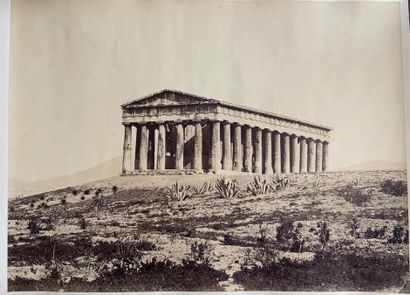 null Greece, Athens. Lot of 2 large photographic prints. The Theseion or Temple of...