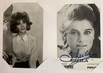 null Sheila : Set of 4 promotional portraits in postcard format. 2 prints are signed...