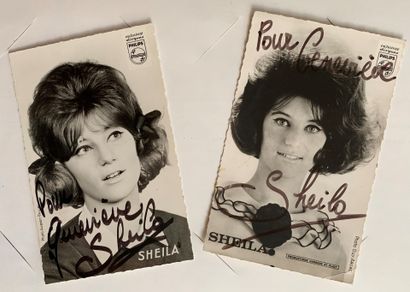 null Sheila : Set of 4 promotional portraits in postcard format. 2 prints are signed...