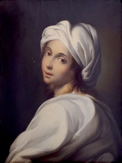 null 
School of the XIXth century after Guido RENI Portrait of Beatrice Cenci. Oil...