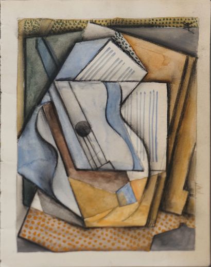 null Albert COSTE (1896-1985) (Attribué à). Compositions cubisantes. Ensemble d'environ...