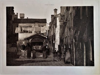 null FERDINANDO ONGANIA (1842-1911). Calli et Canali, 1891, Venise. Epreuve héliographique...