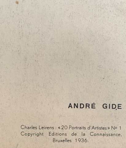 null Portraits d’André Gide et François Mauriac. Lot de 2 grandes épreuves photographiques...