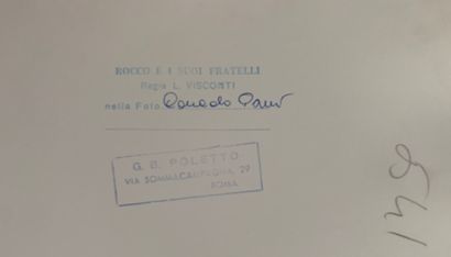 null Giovan Battista Poletto (1915-1988) dit G.B. Poletto. Scènes du film Rocco et...