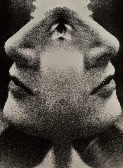null STANIMIROVITCH Douchan (1912 – 1978). Photomontage aux 2 visages. Grande épreuve...
