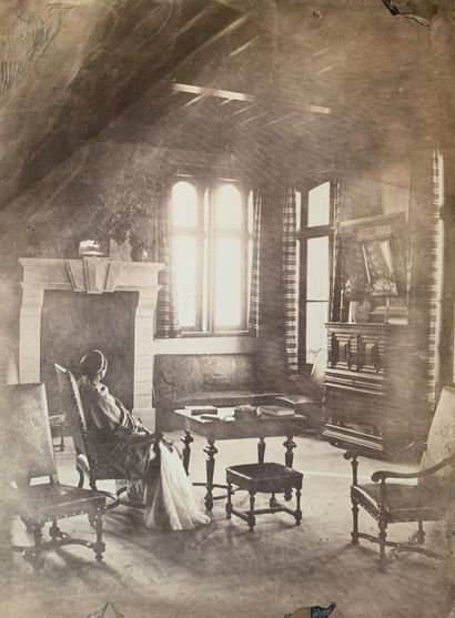 null Henri Auguste Durieu said Auguste Muriel (1829-1877). Interior Louis XIII. Large...