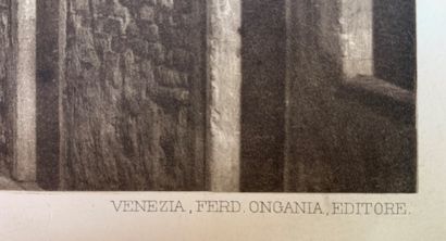 null FERDINANDO ONGANIA (1842-1911). Calli and Canali, 1891, Venice. Heliographic...