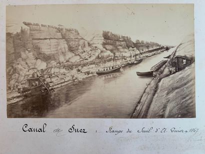 Chantier du canal de Suez à El Guisr, Egypte....