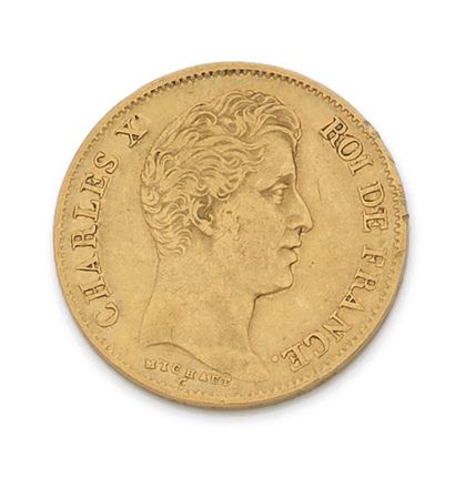 PIECE de 40 francs or Charles X 1830. lettre...