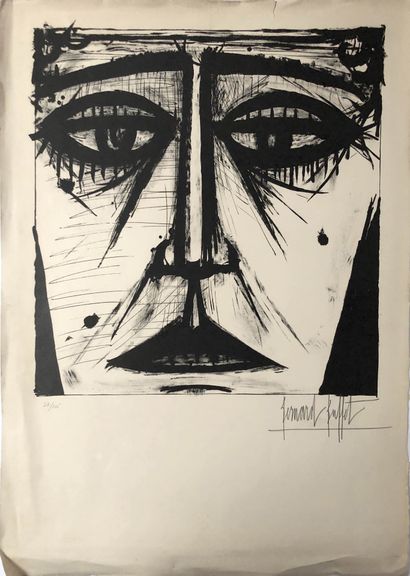 Bernard BUFFET (1928-1999). Face, 1958. Lithograph...
