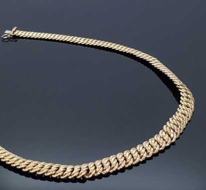 NECKLACE in pink gold 750 mils with American...