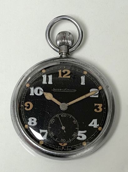 null JAEGER-LECOULTRE. Military pocket watch, Vers 1940. Rare MONTRE de poche de...